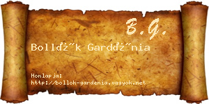 Bollók Gardénia névjegykártya